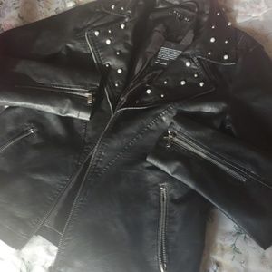 Leather coat